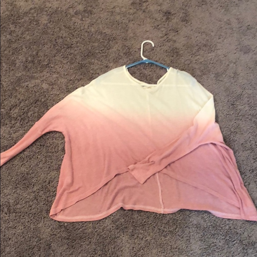 Pink Ombré long sleeve tee